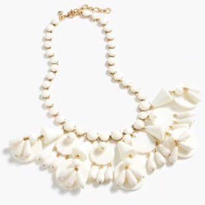🔥J Crew White Geometric Statement Bib Necklace